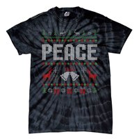 I Come In Peace IM Peace Matching Couple Christmas Pajamas Tie-Dye T-Shirt