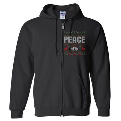 I Come In Peace IM Peace Matching Couple Christmas Pajamas Full Zip Hoodie