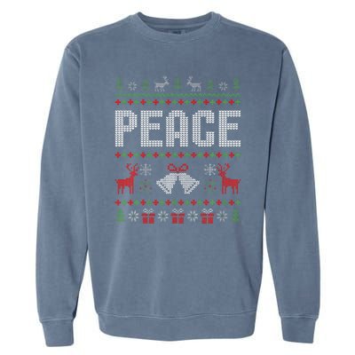 I Come In Peace IM Peace Matching Couple Christmas Pajamas Garment-Dyed Sweatshirt