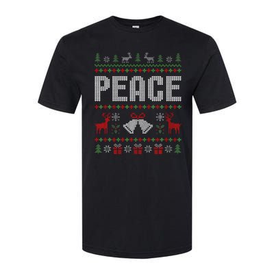 I Come In Peace IM Peace Matching Couple Christmas Pajamas Softstyle CVC T-Shirt