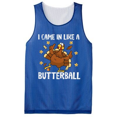 I Came In Like A Butterball Funny Turkey Thanksgiving Mesh Reversible Basketball Jersey Tank