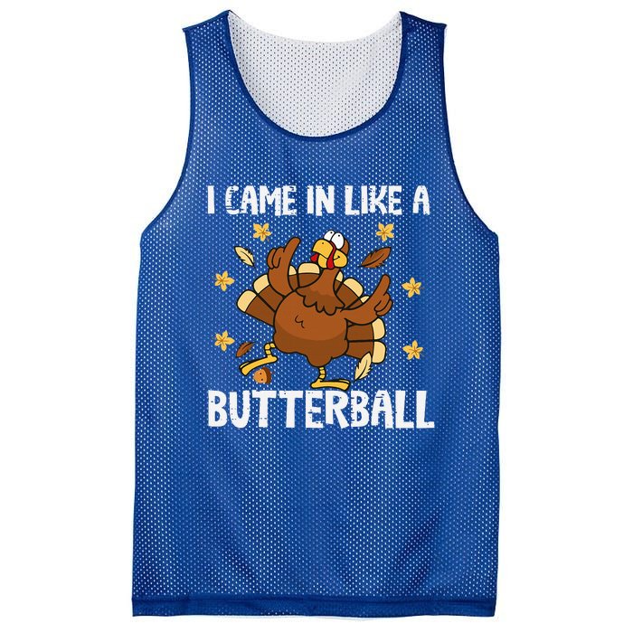 I Came In Like A Butterball Funny Turkey Thanksgiving Mesh Reversible Basketball Jersey Tank