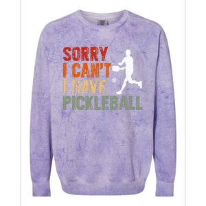 I CanT I Have Pickleball Funny Pickleball Colorblast Crewneck Sweatshirt