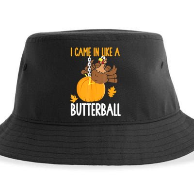 I Came In Like A Butterball Funny Thanksgiving Sustainable Bucket Hat