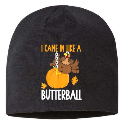 I Came In Like A Butterball Funny Thanksgiving Sustainable Beanie