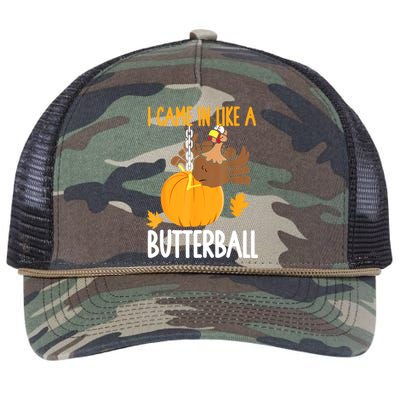 I Came In Like A Butterball Funny Thanksgiving Retro Rope Trucker Hat Cap