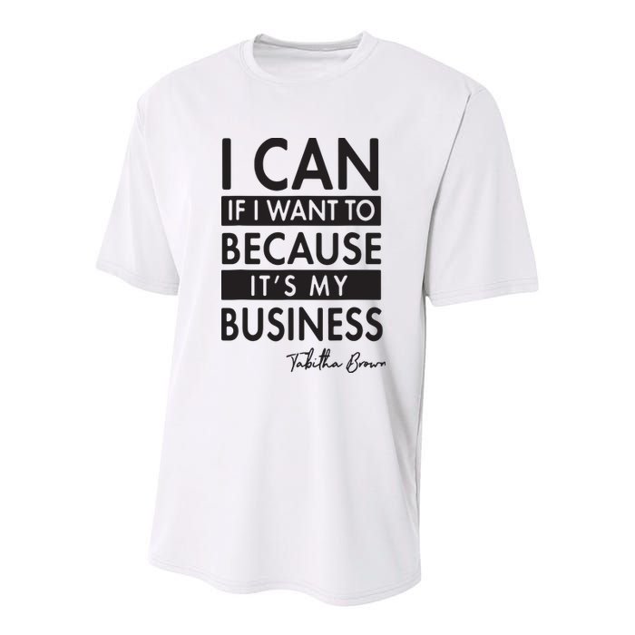 I Can If I Want To Because Its My Business Youth Performance Sprint T-Shirt