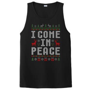 I Come In Peace IM Peace Matching Couple Christmas Pajamas PosiCharge Competitor Tank