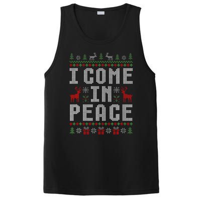 I Come In Peace IM Peace Matching Couple Christmas Pajamas PosiCharge Competitor Tank