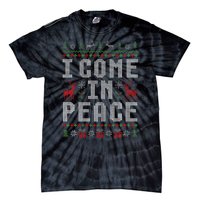 I Come In Peace IM Peace Matching Couple Christmas Pajamas Tie-Dye T-Shirt