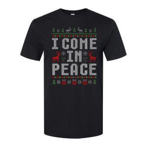 I Come In Peace IM Peace Matching Couple Christmas Pajamas Softstyle CVC T-Shirt