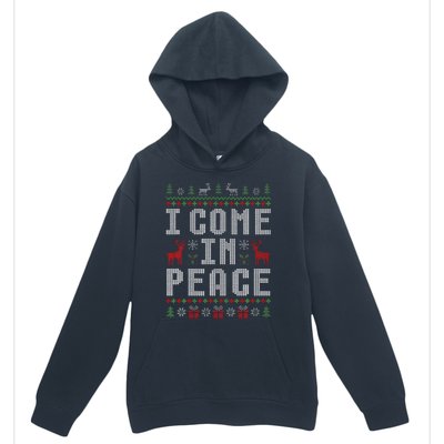 I Come In Peace IM Peace Matching Couple Christmas Pajamas Urban Pullover Hoodie