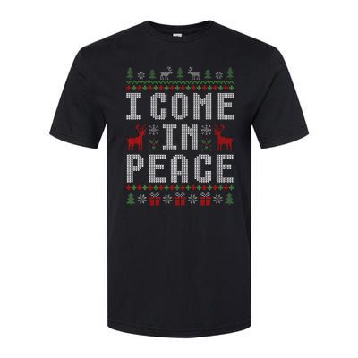 I Come In Peace IM Peace Matching Couple Christmas Pajamas Softstyle CVC T-Shirt