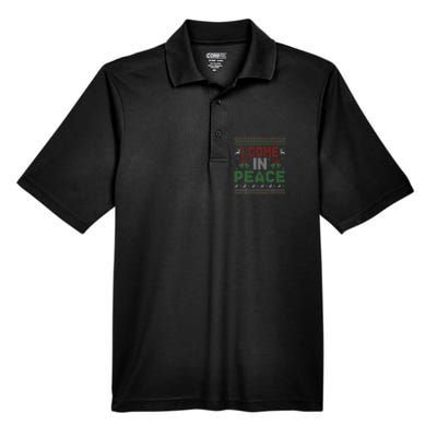 I Come In Peace IM Peace Matching Ugly Christmas Men's Origin Performance Pique Polo