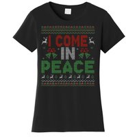 I Come In Peace IM Peace Matching Ugly Christmas Women's T-Shirt