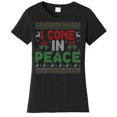 I Come In Peace IM Peace Matching Ugly Christmas Women's T-Shirt