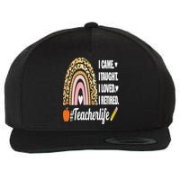 I Came I Taught I Loved I Retired Funny Teacher Wool Snapback Cap