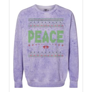 I Come In Peace Im Peace Matching Ugly Christmas Colorblast Crewneck Sweatshirt