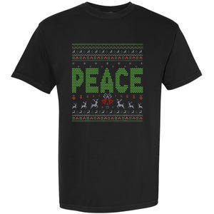 I Come In Peace Im Peace Matching Ugly Christmas Garment-Dyed Heavyweight T-Shirt