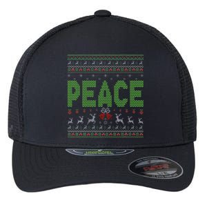 I Come In Peace Im Peace Matching Ugly Christmas Flexfit Unipanel Trucker Cap