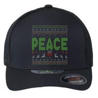 I Come In Peace Im Peace Matching Ugly Christmas Flexfit Unipanel Trucker Cap