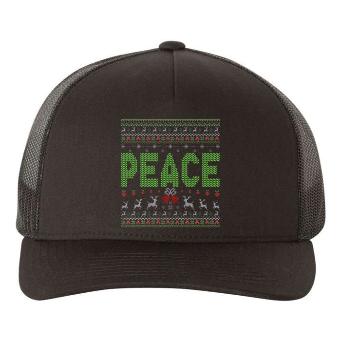 I Come In Peace Im Peace Matching Ugly Christmas Yupoong Adult 5-Panel Trucker Hat