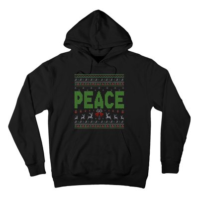 I Come In Peace Im Peace Matching Ugly Christmas Hoodie