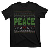 I Come In Peace Im Peace Matching Ugly Christmas T-Shirt