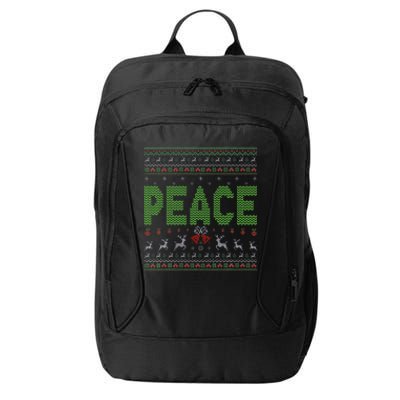 I Come In Peace Im Peace Matching Ugly Christmas City Backpack