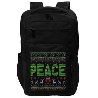 I Come In Peace Im Peace Matching Ugly Christmas Impact Tech Backpack