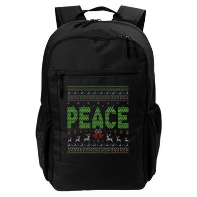 I Come In Peace Im Peace Matching Ugly Christmas Daily Commute Backpack