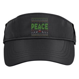 I Come In Peace Im Peace Matching Ugly Christmas Adult Drive Performance Visor