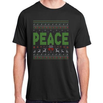 I Come In Peace Im Peace Matching Ugly Christmas Adult ChromaSoft Performance T-Shirt