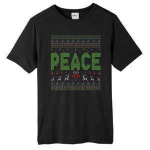 I Come In Peace Im Peace Matching Ugly Christmas Tall Fusion ChromaSoft Performance T-Shirt