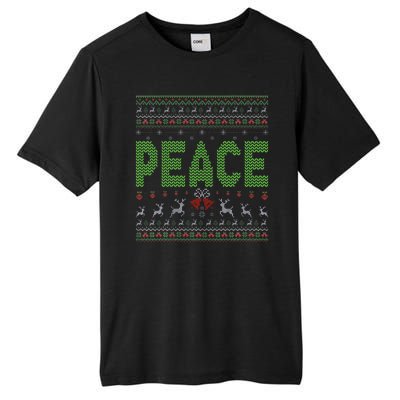 I Come In Peace Im Peace Matching Ugly Christmas Tall Fusion ChromaSoft Performance T-Shirt