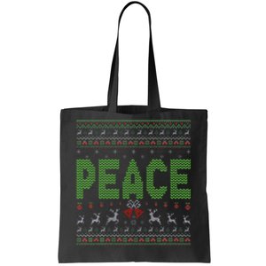 I Come In Peace Im Peace Matching Ugly Christmas Tote Bag