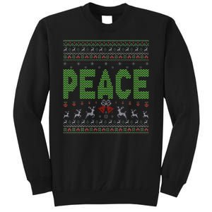 I Come In Peace Im Peace Matching Ugly Christmas Tall Sweatshirt