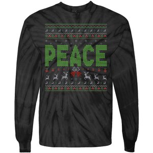 I Come In Peace Im Peace Matching Ugly Christmas Tie-Dye Long Sleeve Shirt