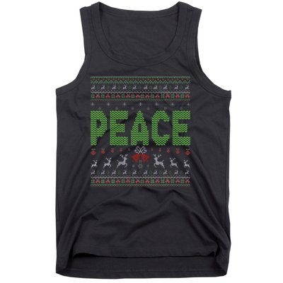 I Come In Peace Im Peace Matching Ugly Christmas Tank Top