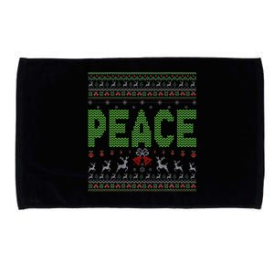 I Come In Peace Im Peace Matching Ugly Christmas Microfiber Hand Towel