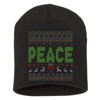 I Come In Peace Im Peace Matching Ugly Christmas Short Acrylic Beanie