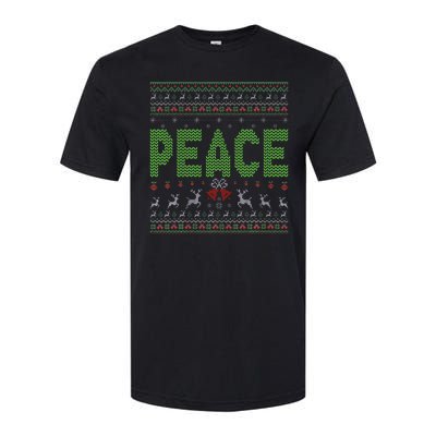 I Come In Peace Im Peace Matching Ugly Christmas Softstyle CVC T-Shirt