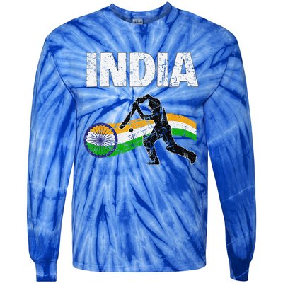 Indian Cricket Jersey Tie-Dye Long Sleeve Shirt