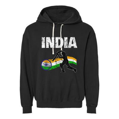 Indian Cricket Jersey Garment-Dyed Fleece Hoodie