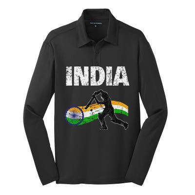 Indian Cricket Jersey Silk Touch Performance Long Sleeve Polo