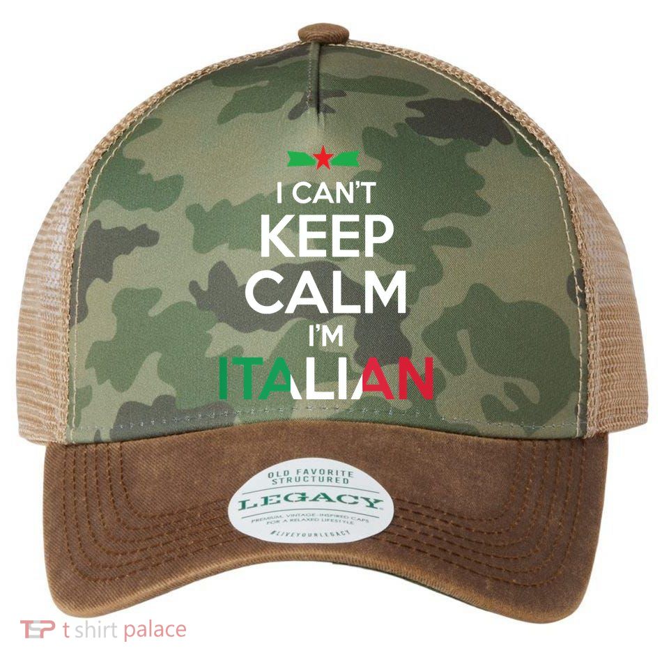 I Cant Keep Calm Im Italian Unisex Legacy Tie Dye Trucker Hat