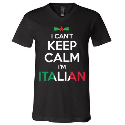 I Cant Keep Calm Im Italian Unisex V-Neck T-Shirt