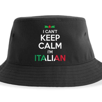 I Cant Keep Calm Im Italian Unisex Sustainable Bucket Hat
