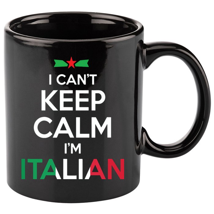 I Cant Keep Calm Im Italian Unisex 11oz C Handle Ceramic Mug