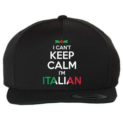 I Cant Keep Calm Im Italian Unisex Wool Snapback Cap